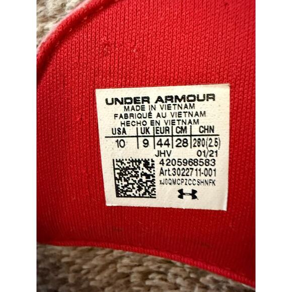 Under Armour Men’s Red & Black Adjustable Slides Size 10 - Picture 4 of 6